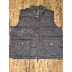 Old Navy Mens XXL Puffer Vest‎ Gray Full Zip Sleeveless Padded Winter Coat